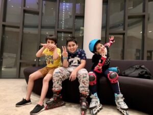 Saisha Bajaj Instagram - #evening fun #skating #newgame #friends