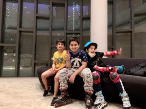 Saisha Bajaj Instagram - #evening fun #skating #newgame #friends