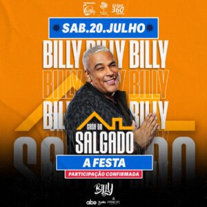 Salgadinho Instagram - Nossa 1ª atração confirmada é um dos principais compositores e artistas do Pagode @billysp 🎶🔥❤️ 

Oh Sorte 🍀

Adquira seu ingresso agora no link da Bio! 🚀