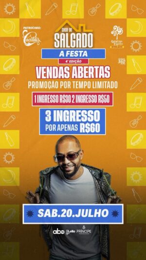 Salgadinho Instagram - Vendas liberadas com Promoção exclusiva hein 🎶🚀 Corre lá no link da Bio e garanta seu ingresso com preço promocional!
