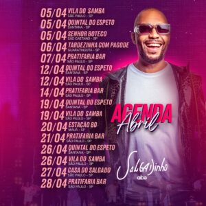 Salgadinho Instagram - Mês de Abril com agenda lotada graças a Deus 🙏🏿🙌🏿🎶❤️