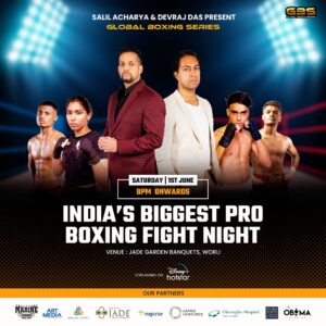 Salil Acharya Instagram - And ull be seeing these on hoardings ( thankyou @rakheemehta2006 ) in a few days … big night is on 1st june 
Make sure you guys tune into @disneyplushotstar starts sharp at 8pm 
#globalboxingseries 
This is only the start … 2024 is already turning out  to be a banger