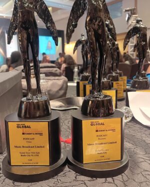 Salil Acharya Instagram - And another year when my #financialpodcast killed it #kadakkurrency winning for the 4th year in a row … and #bestshowbollywood .. love it 
Both golds … @acef_apac @radiocityindia killing it 
And thankyou my friends for creating this @sayhiabhishek @rjyashikaa .. this is only because of you …. Badi pappi