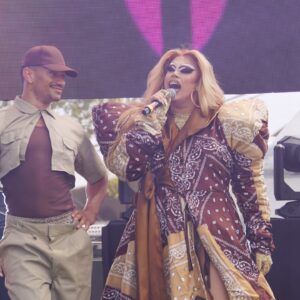 Salina EsTitties Instagram - This moment will forever be one of my proudest. 
Getting to perform my own original music in my hometown @wehopride after years of attending since i was 18 years old. I’ve been working on living in the moment, not being stressed and trusting that what i’m creating MEANS something. Getting to expiernce this with my best friends who have seen me since the beginning…when we were getting dressed in an alley to WALK the pride parade as little babies, and now sharing the same stage as Janelle Monae and Kylie! 
After this weekend I feel so #Proud of myself. Thank you to all my friends and lil nips who showed up for me for this moment. Ah 🥲 🌟 🎤 
Thank you @officiallyoutloud @jeffcons @meetjjla for this opportunity. 
Special Guest Bestie @tokesbadd 
Choreographed @msilas23 
Papi Dancers @msilas23 @aj_wtkns 
Dora’s @violetathequeen @mscakemoss @barbra.please 
Bootz @jaxphoenixx 
My assistants backstage @brittneysawyeer x @dflores_14 
My management @pegmgmt @maddiejac0bs 
My agents @warnertalentagency @richdrever 
My bts savior @dylan.d.thai 
For these photos @simplyyours.creativehr 
Hair styled by @callher6 
Outfit by @ricocavalli 
Styling consultings @sebastienhohl_ 
@chaddmcmillan for stoning my coat the night before
and allll my friends who came and have been there, i thank you!
#Pride #Outloud #LiveMusicFestival