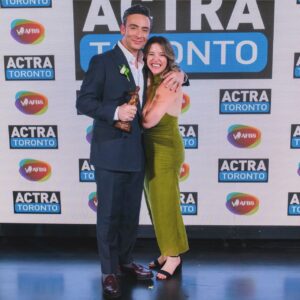 Salvatore Antonio Instagram - I won my first award yesterday! What a thrill. To be awarded Outstanding Performance (Male) at the ACTRA Awards. An award given by my peers. Nominated in the company of actors who I admire and have called friends for decades: @daniel.kash.3 @thisisscottmccord BillyMacLellan, and Michael Riley—— Congratulations to each of you 👏🏼 and to all the other nominees and award recipients. I got to thank everyone in my speech, but once more my gratitude to @pbrancs @amartinon @iancarpenter99 @_adammacdonald @chocolateyshell  @melaniequiggmakeup @rae_galutira @alexandraangermufx @monica__pavez @darling.darling.79 @scott_mcclellan @paigehaightsyou @cjennings31 @chris__jacot @vivdg @shaunmbenson @sabrinagrdevich @sadie_snow @eric_mccormack @thom_allison @joannevannicola  @gabrieldarku @lisaberrylive and every other actor I played with or who was a part of this cast. I share this with all of you 🙏🏼♥️ #actraawards @slashertvofficial @shaftesburytv
.
Photos courtesy of @georgepimentel1
