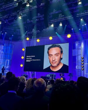 Salvatore Antonio Instagram - Last night was night 2 of the #canadianscreenawards, and I was honoured to be nominated for Best Supporting Actor in a Drama Series for @slashertvofficial. It was made all the sweeter to have my dearest @pbrancs be nominated in the same category! Neither of us won a trophy, but that saves us having to split it in two. We were surrounded by fellow castmates/pals who sweetly cheered us on— thank you @lisaberrylive @sabrinagrdevich @sadie_snow & @michael_seater. Thanks to @thecdnacademy for the recognition— it means a lot. 🙏🏼
.
📸: @georgepimentel1 & @sabrinagrdevich