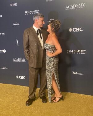 Salvatore Antonio Instagram - Last night was night 2 of the #canadianscreenawards, and I was honoured to be nominated for Best Supporting Actor in a Drama Series for @slashertvofficial. It was made all the sweeter to have my dearest @pbrancs be nominated in the same category! Neither of us won a trophy, but that saves us having to split it in two. We were surrounded by fellow castmates/pals who sweetly cheered us on— thank you @lisaberrylive @sabrinagrdevich @sadie_snow & @michael_seater. Thanks to @thecdnacademy for the recognition— it means a lot. 🙏🏼
.
📸: @georgepimentel1 & @sabrinagrdevich