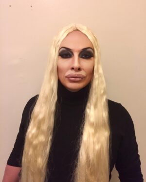 Salvatore Antonio Instagram - This memory came up today— That time I was @donatella_versace for Halloween. I even did my own makeup!