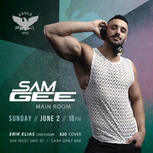 Sam Gee Instagram - NYC
See you next Sunday at the @eaglenyc 🦅🔥