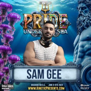 Sam Gee Instagram - WASHINGTON DC 🏳️‍🌈
Prepare to be transported to an aquatic wonderland as KINETIC Presents turns Echostage into the ultimate ‘Under the Sea’ experience! 🌊🐠🔱 
For KINETIC Pride 2024, expect larger-than-life production and another all-star lineup as we give back to our DC LGBTQ  community.  Weekend passes starting at $149 are now on sale at www.KineticPresents.com