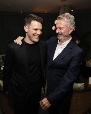 Sam Neill Instagram - PREMIERE ! Great night , all Delaneys present and correct , apart from our own @alisonbrie . Sorely missed . 
#annettebening @misterjakelacy @essierandles @conormerriganturner - love you all . 
Herewith random shots (swipe left for more ) ; Thanks particularly to @peacock @nbcuniversal @melaniemarnich @dankaplow #gregjacobs #cabrinaquesada #davidheyman #lianemoriarty @chrissweeney @shadforthandco . It was great to catch up with all the gang . Make sure you watch all of them in #ApplesNeverFall starting 14 March . They will break your heart . 
@binge @foxtel @tvnz.official @peacock
