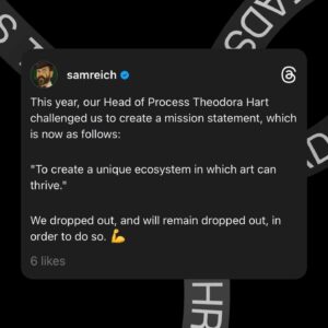 Sam Reich Instagram - CollegeHumor is dead. Long live Dropout. 👑