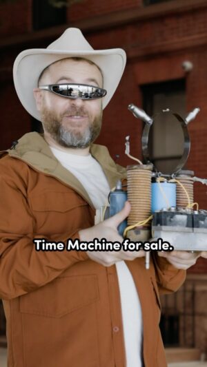 Sam Reich Instagram - time machine for sale ⏰
.
shot and edited by @gregstees, VFX by @cornzalez 
.
#sketchcomedy #funny #timetravel #backtothefuture #perfectloop #dropouttv