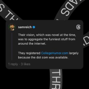 Sam Reich Instagram - CollegeHumor is dead. Long live Dropout. 👑