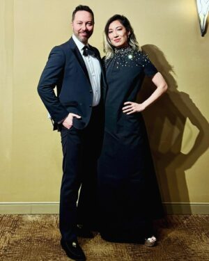 Sam Riegel Instagram - What a night! Congrats to my fellow nominees @edenriegel, @ashleyngudewitt and Allyson Bosch. Hire them! Shout out to @qgar for taking great pics, @nic_smal and @lucy__heavens for being gracious table mates, the cast and crew of @moongirldevildinosaur for a victorious night, and HUGE thanks to @egodeathnchill for styling the lewks.