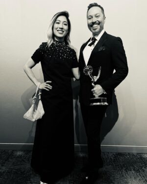 Sam Riegel Instagram - What a night! Congrats to my fellow nominees @edenriegel, @ashleyngudewitt and Allyson Bosch. Hire them! Shout out to @qgar for taking great pics, @nic_smal and @lucy__heavens for being gracious table mates, the cast and crew of @moongirldevildinosaur for a victorious night, and HUGE thanks to @egodeathnchill for styling the lewks.