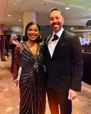 Sam Riegel Instagram - What a night! Congrats to my fellow nominees @edenriegel, @ashleyngudewitt and Allyson Bosch. Hire them! Shout out to @qgar for taking great pics, @nic_smal and @lucy__heavens for being gracious table mates, the cast and crew of @moongirldevildinosaur for a victorious night, and HUGE thanks to @egodeathnchill for styling the lewks.