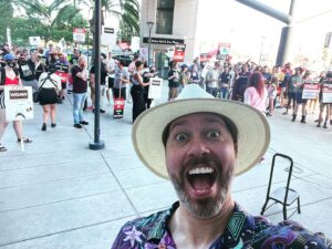 Sam Riegel Instagram - Fun nerd day at the picket line #wgastrong