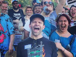 Sam Riegel Instagram - Fun nerd day at the picket line #wgastrong