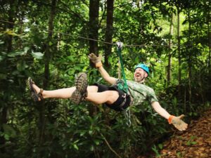 Sam Riegel Instagram - Oh also we went to Costa Rica and found the spot where I proposed and re-enacted it and had a lovely time.