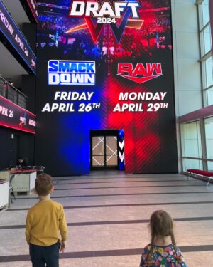 Sam Roberts Instagram - Bring your kids to work day… at WWE HQ. What a trip.