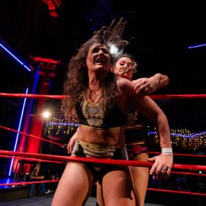 Samantha Allen Instagram - 💥 @hailwindsor took the Riot Cabaret Women’s World Champion @ninasamuels123 to the limit on Tuesday, with an exposed turnbuckle pad ultimately proving to be the difference maker.

🎤 After the match, Samuels — who currently holds ten championships overall — dropped a cryptic warning about being hungry for even more titles in Riot Cabaret…
