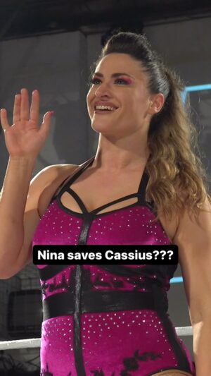 Samantha Allen Instagram - Nina Samuels makes the save!? Has Nina had a change of heart? Or does she want to keep a close eye on the Championship? The new number 1 contender stood face to face with the Champion Cassius… what will happen on April 16th? Only a handful of seats are left @dicefm #HUSTLE