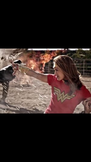 Samantha Win Instagram - This one was designed and shot by the one and only @sandboxactiondesign and Ryan Watson, helmed by the late Brad Allan (🙏🏼). Favourite memories - discovering that I could get a sunburn in the part line of my scalp… and almost crashing into @waynedalglish while swinging around 40ft in the air 😂. 

2015 early concept previs for Wonder Woman 

#previs #fight