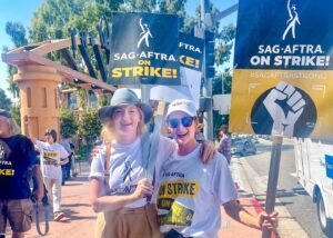 Samantha Win Instagram - 80 Days and counting. 

Trying to get your steps in? Come on out to the picket lines! ✊ Let’s (hopefully) finish strong! 

#nopaynoplay 

sagaftrastrike.org

#sagaftrastrong #sagaftrastrike #power2performers