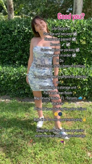 Sammi Barber Instagram - Life Up Date 🌞✨ Approx 8 days till we drive. 
🫶ps; just DM me outfit if you want it.

#nomakeupvibes #styleoftheday
#fashionloverstyle
#amazonsteals #amazonaddiction #travelingnorth #torontocreators #fltoto #ldrjourney 

To Do List and update on life lately🤞
Really appreciate all the love and support of my magical online friends it’s been making all the difference in my mental health and strength to keep pushing right now. - thank you 🥹💕