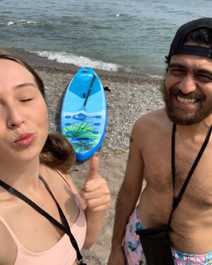 Sammi Barber Instagram - 🌊🥰 First paddle boarding experience and I’m already hooked thanks to @premierpaddleboards #brandpartner #premierpaddleboards #paddleboard #beachlife #paddleboards #canadapaddles 🌅

How do you think my first attempt in the water in the water went!? 💕

Code: Sammibarber saves you $25 off your own @premierpaddleboards purchase! Which design would you rock?