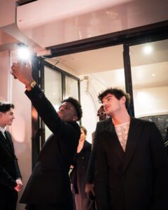 Samuel Arnold Instagram - **Epic Night with the Crew** 🔥 Thanks to @louboutinworld for a night that sparkled brighter than the Paris skyline. ✨ From us, a thousand thanks!

#Louboutin #ParisGlam #party

Photo: @ebokvision 
Stylist: @la_haut_
