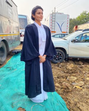 Samvedna Suwalka Instagram - 1 year of Jubilee!! 

I spent 3 days on the set of Jubilee and within those 3 days I experienced one of the worst days and also one of the best days of my acting career! Let me explain. 
13/12/2021 - got a call to audition for a @motwayne show. I was thrilled! 
Catch - audition the same day and shoot from 15/12/2021 
Reason - The prosecutor’s character was written and cast as male. The director chose to make the character female during the shoot to pay tribute to Nargis’s character in ‘Awaara’, which was one of the earliest instances of a female lawyer being shown in Hindi cinema. 
I auditioned.
14/12/2021 - At 4 pm I get a call. I got the part. Call time next day morning 7 am at  Naigaon.
Catch - had a prior commitment that I couldn’t get out of that evening. Spent the entire evening anxious. Returned home at 2 am.
Opened the pages sent to me… realised there were more scenes than I auditioned for! 
Tried to learn my lines and catch some sleep.
Couldn’t do either.. 
15/12/2021 - reached set. Met the director. I had been briefed but 
I didn’t have much context cos I hadn’t read the whole script. I was nervous, exhausted, anxious and I fumbled. 
There were other stars/actors, extras and of course Vikramaditya Motwane. 
They got their shots but I was unhappy. What I was feeling can be best described as ‘ye dharti phat jaaye aur mujhe nigal jaaye!’ 
I apologised to the director. To my surprise he apologised to me that he cast me at the last moment and threw me in the deep end. Woahhh 🙈🙈
One of the worst days of my acting career. 
That night I stayed back in Naigaon on my own in a nearby hotel and chose to not waste time going back and forth from Andheri. I got the time to prepare and rest. 
16/12/2021 - I reached the set prepared. Rested. Confident. Knew what I was doing and I was in control. I had some brilliant co actors and the give and take was amazing! 
I started enjoying so much that by the time I was interrogating @aparshakti_khurana I was in a trance. 
When the director called cut. The extras clapped! 
By the third day, I had received 2 rounds of applause and director came and patted me on my back! 
One of the best days of my acting  career! 👻❤️