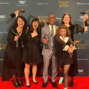 Sandy Honig Instagram - they can cancel us but they CANT cancel our spirits 💕 thank u WGA!