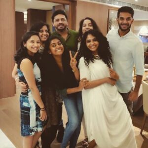 Sanjana dipu Instagram - Toast to the ones here today,
Toast to the ones that we lost on the way 🌼

#moothonmovie #moothon #nivinpauly #geethumohandas #grandhyattcochin