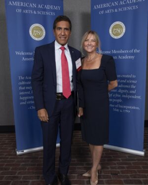 Sanjay Gupta Instagram - Grateful to be inducted into the American Academy of Arts & Sciences - It is an absolute honor to be alongside so many esteemed colleagues, especially my lovely (typically camera-shy) wife, Rebecca