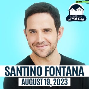 Santino Fontana Instagram - New Jersey here I come!!! Find link to get tix in my bio!!!- Next up!  TONY WINNER @santinofontana makes his Holmdel debut for one night only in our Broadway at the Barn series on Aug 19.  Tickets on sale now - link in bio.
 
#santinofontana #broadwayatthebarn #tootsie #frozen #princehans #holmdelnj #monmoutharts #monmouthcounty #njtheatre