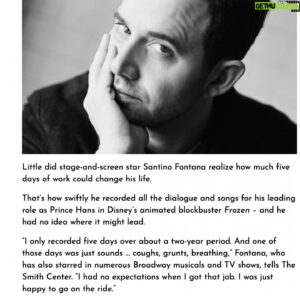 Santino Fontana Instagram - Couple weeks to go…cant wait!  Star of stage-and-screen @SantinoFontana, widely recognized for his role as Prince Hans in Disney’s “Frozen,” brings his Tony-winning talents back to the Myron’s stage on February 3. Read our interview with Broadway’s favorite leading man and get tickets at the link in bio.⁠
⁠