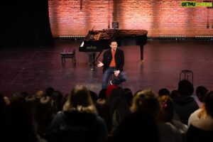Santino Fontana Instagram - A throwback to Broadway in Worcester’s Evening with Tony Award winner Santino Fontana with @andrewbourgoin on piano. Santino spent the day with our community providing a free master class to over 175 Worcester area students and arts educators and delighted a sold out audience with a spontaneous night of some his favorite songs and showbiz stories at the @jmacworcester BrickBox.

Photography by @amymaephoto 

Educational programs supported by George F. and Sybil H. Fuller Foundation, Fletcher Foundation, the @worcesterartscouncil - a local agency, which is supported by the @masscultural - a state agency, @collegeoftheholycross and @unibankma