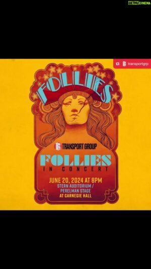 Santino Fontana Instagram - Losing my mind.  Tix going fassssstttttt!…We are unbelievably excited to announce the next installment in the Anne L. Bernstein Concert Series, Stephen Sondheim and James Goldman’s FOLLIES IN CONCERT at Carnegie Hall!  This must-see musical celebration will feature a cast of 50 performers, representing 223 Broadway credits, 14 Tony Awards, and 38 Tony Award Nominations. This talented cast will be backed by a full 30-piece orchestra performing the original Jonathan Tunick orchestrations of FOLLIES! The evening will be hosted by Kurt Peterson and Ted Chapin, directed by Transport Group Artistic Director Jack Cummings III, and music directed by Joey Chancey. 🎟️🎟️ Tickets start at just $49! Click the link in our bio or visit transportgroup.org for more info. See you at Carnegie Hall! 🎟️🎟️
.
.
. 
THURSDAY, JUNE 20, 2024 AT 8PM
TICKETS START AT $49
Stern Auditorium / Perelman Stage at Carnegie Hall
57th Street and Seventh Avenue