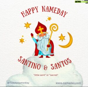 Santino Fontana Instagram - Didn’t know this was a thing but anytime it’s spelled correctly, I’ll take it! Happy Nameday fellow Santinos and Santos
