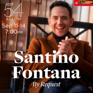 Santino Fontana Instagram - That’s right! After you buy a ticket you’ll be sent a link to make your requests…get them in now!  Link in bio! Tony winner Santino Fontana will be back at the mic, with a new format never before tried at 54! Each show will be made up entirely of audience requests - so buy a ticket to one (or more) of the Frozen star’s performances, and you have pretty great odds of hearing your pick.

Santino Fontana: By Request l Sep 11-14 at 7pm
Presale access & more info at link in bio