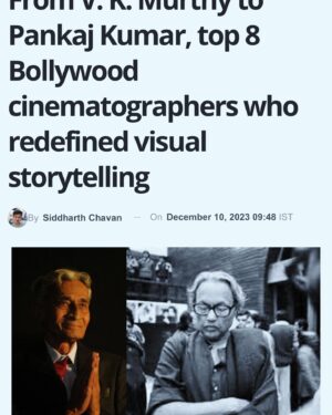 Santosh Sivan Instagram - A honour and privilege to added to a list of cinematographers in India, that one has admired, learnt from like the greats VK Murthy or Subrata Mitra and my favourite Ashok Mehta who taught me how to see..these three great men had such an artistic influence in me..they changed the course of cinematography in India. To see your name added to that list is indeed gratifying. 🙏