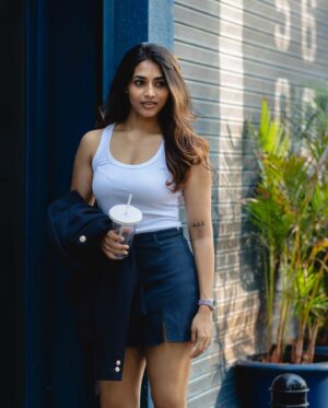 Sapthami Gowda Instagram - Running around rainy Bengaluru 🧿💫