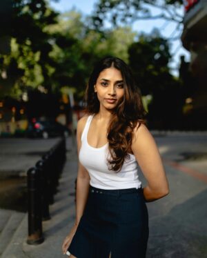 Sapthami Gowda Instagram - Running around rainy Bengaluru 🧿💫