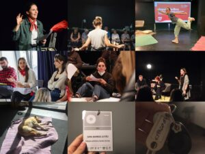 Sara Barros Leitão Instagram - FIM. 
Cheguei ao Teatro Oficina no dia 3 de janeiro e termino a minha passagem pela direção artística da companhia 346 dias depois. 
Um dia, entre estes 346, imaginei coisas que não consegui fazer, um dia pintámos o palco, um dia assaltámos o arquivo e apareceram dezenas pessoas, um dia criámos um clube de leituras quando ainda estávamos de máscaras, um dia trouxemos o Olivier Neveux de Paris e o Sérgio de Carvalho de São Paulo para aprendermos com eles, um dia juntámos 15 jovens durante uma semana com a Beatriz Batarda, um dia fizemos três dias de jornadas de teatro, um dia criámos relações com três lares de idosos e demos aulas de teatro, um dia cantámos a Grândola à meia noite do 25 de abril, um dia fomos a Fafe em visita de estudo para começar o novo espetáculo, um dia fomos ao armazém d'A Oficina recuperar antigos cenários da companhia e catalogámos, um dia organizámos em dossiers todos os documentos, fotografias, bilhetes e cartazes, um dia esgotámos em poucas horas as inscrições para a aulas de teatro, um dia tive pela primeira vez uma lona com uma programação pensada por mim, um dia tínhamos tanto público que não deu para toda a gente entrar, um dia tirámos o género dos WC, um dia pusemos pensos e tampões nos WC, um dia hasteámos a bandeira da Ucrânia, um dia começámos uma biblioteca de teatro, um dia quase não fizemos leitura porque não apareceu ninguém mas depois chegaram 5 pessoas e foi uma das sessões mais bonitas, um dia fizemos sessões do espetáculo com LGP e audiodescrição, um dia catalogámos os figurinos todos, um dia comprámos um frigorífico, uma máquina de café, um sofá, tapetes e mobilámos os camarins, um dia juntámos uma equipa e fizemos o espetáculo que sonhámos, um dia fizemos três semanas de carreira, um dia esquecemo-nos das fotocópias num café que fechou e rimos muito com o público porque não tínhamos nada pronto, um dia trouxeram-nos uma impressora e um computador e começou a parecer um trabalho a sério, um dia uma atriz disse o texto da outra e até hoje não sabem como não morreram a rir em cena, um dia perdi o último comboio e ponderei dormir lá, um dia apareceu-me naquele espaço a cadela da minha vida. Ontem, entreguei a chave.
