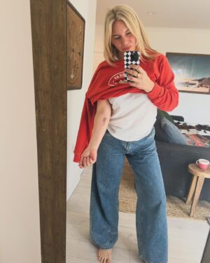 Sara Coates Instagram - Just a modern woman with an inflatable hot tub and a marigold tattoo