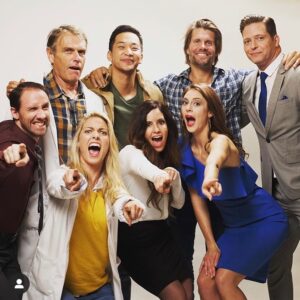 Sara Mitich Instagram - Last week we officially wrapped #Rocktapussy!! I don’t think there are enough emojis to describe how amazing this set was. @andrewcymek and @beekingsley are a force to be reckoned with. Every time I’m on their sets, not only does magic happen, but it happens with joy and laughter. Thank you both, and to everyone (@winnyclarke @kwok_rock @thattroyblundell @frayed_film @landycannon @butchershopfx and many many more) who made this experience one I will remember for the rest of my life. I CAN’T WAIT for the the world to see this movie. It’s going to be something else 💗🥰🐙🙏🏻🤗 

#rocktapussy #canadianfilm #grateful
