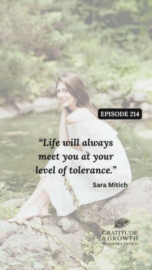 Sara Mitich Instagram - This week on the Gratitude & Growth Podcast I dive into our Level of Tolerance: what it is, how to set it, and how to maintain it while still offering others Unconditional Love. 
 
This was something I struggled with for a long time – I always lowered my level of tolerance when I was put in situations with people that did not match it. My people-pleaser tendencies would come out and I would end up letting myself down (and lowering my level of Tolerance) because I thought that is what it meant to unconditionally love people. 
 
This is not the case. You can Unconditionally Love people and maintain your Level of Tolerance at the same time. Discovering this balance gave me a great freedom to be myself and live life according to my own levels and no one else’s (hint: Boundaries play a great role here). 
 
Life will always meet you at your Level of Tolerance, and sometimes it will test you to see if you will in fact maintain and fight for that level, or if you’ll consistently keep lowering it.
 
The episode is available now on Apple Podcasts, Spotify, and Youtube. All links in the bio - simply click the Linktree and select your desired listening platform.
 
I’d so appreciate it if you would take a moment and leave a rating, a review and subscribe to the podcast on those platforms. It helps get the podcast out there. Let’s share this inspiring content with the world! 
 
Much love, 
S 💚
 
#boundaries #personaldevelopment #transformation #tolerance #reflection #podcast #actor #begrateful #love #leveloftolerance