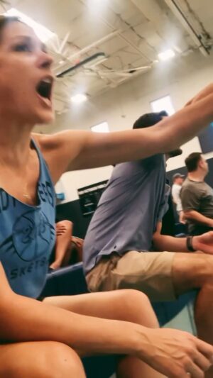 Sara Racey-Batraville Instagram - When your husband says “We’re the loudest; most aggressive parents of all the teams.”…*picks up camera to prove himself right. We make no apologies 🫡 It only gets worse, doesn’t it? 🫣